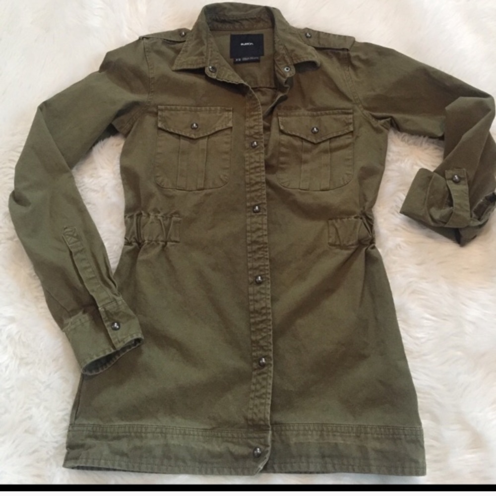 Burton army green military jacket